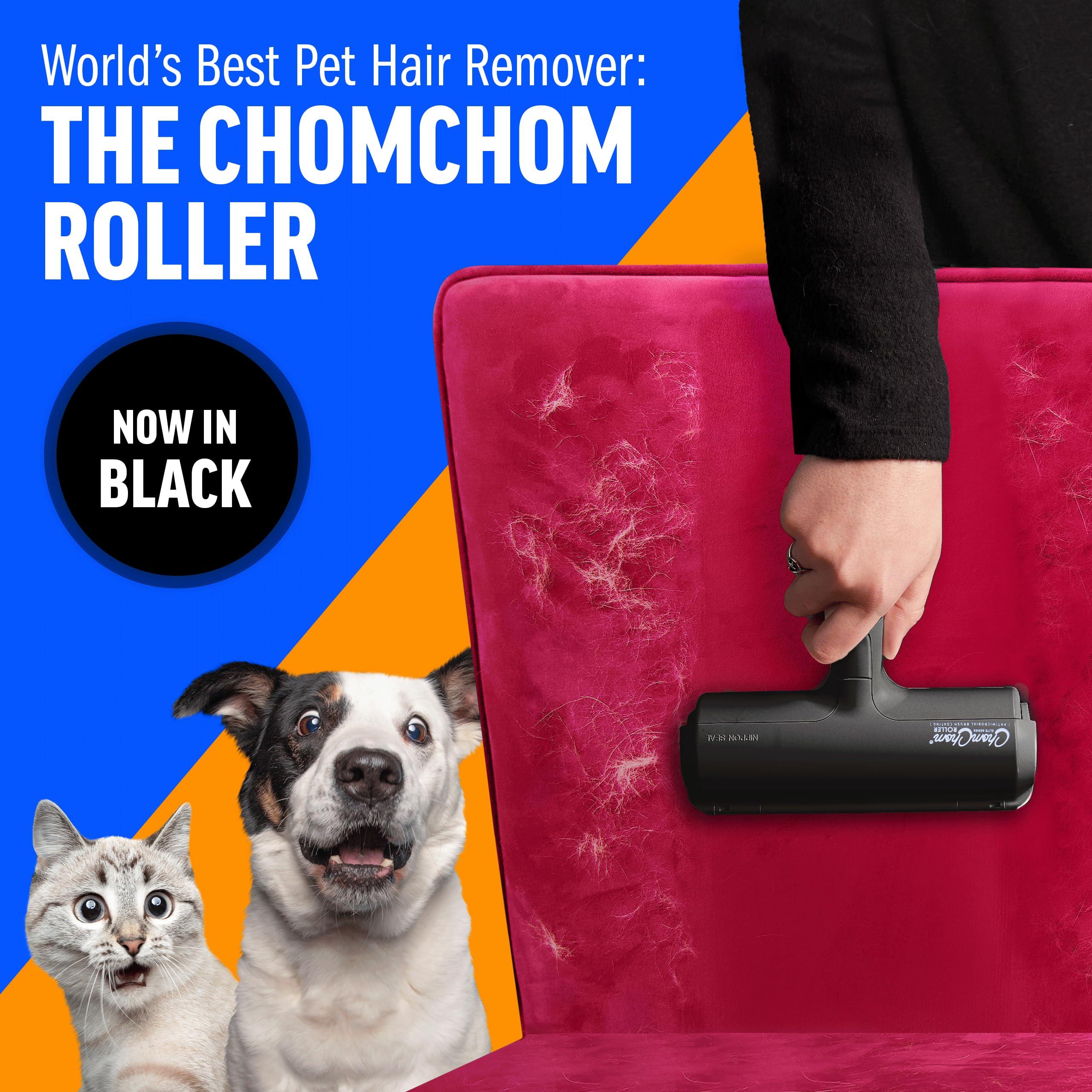 Chom Chom Roller Pet Hair Remover and Reusable Lint Roller - Black ChomChom Cat and Dog Hair Remover for Furniture, Couch, Carpet, Clothing and Bedding - Portable, Multi-Surface Fur Removal Tool - Image 3