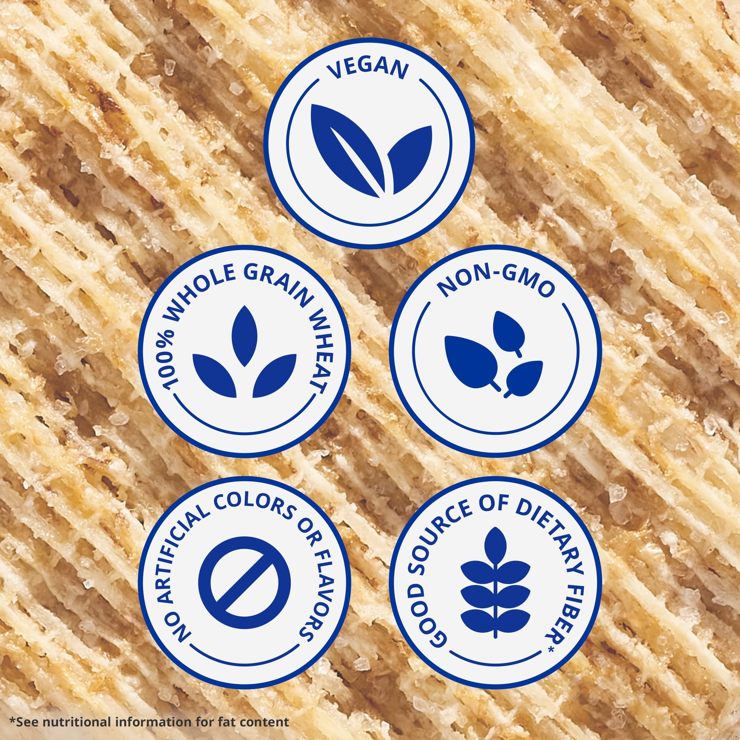 Triscuit Original Whole Grain Wheat Crackers, Vegan Crackers, Healthy Snacks, Lunch Snacks, Family Size, 12.5 oz - Image 5