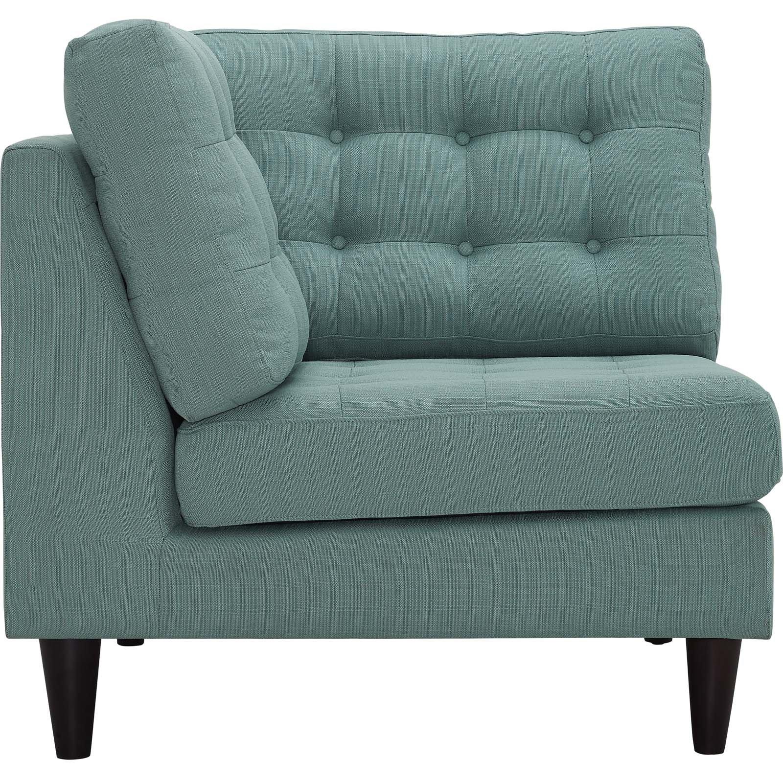 Modway Empress Mid-Century Modern Upholstered Fabric Corner Sofa In Laguna - Image 4