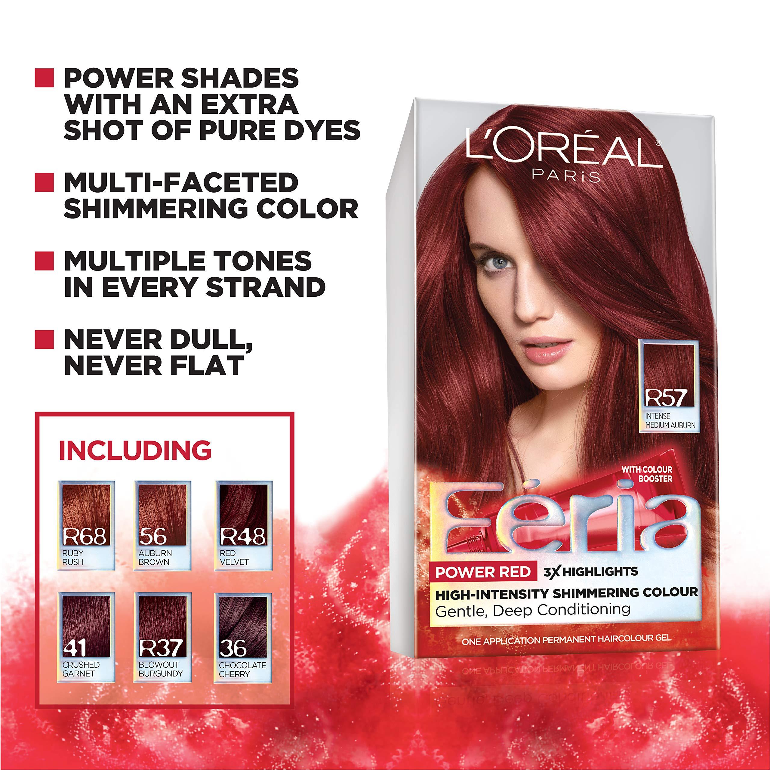 L’Oréal Paris Feria Multi-Faceted Shimmering Permanent Hair Color, 41 Crushed Garnet, Pack of 2 Hair Dye - Image 2