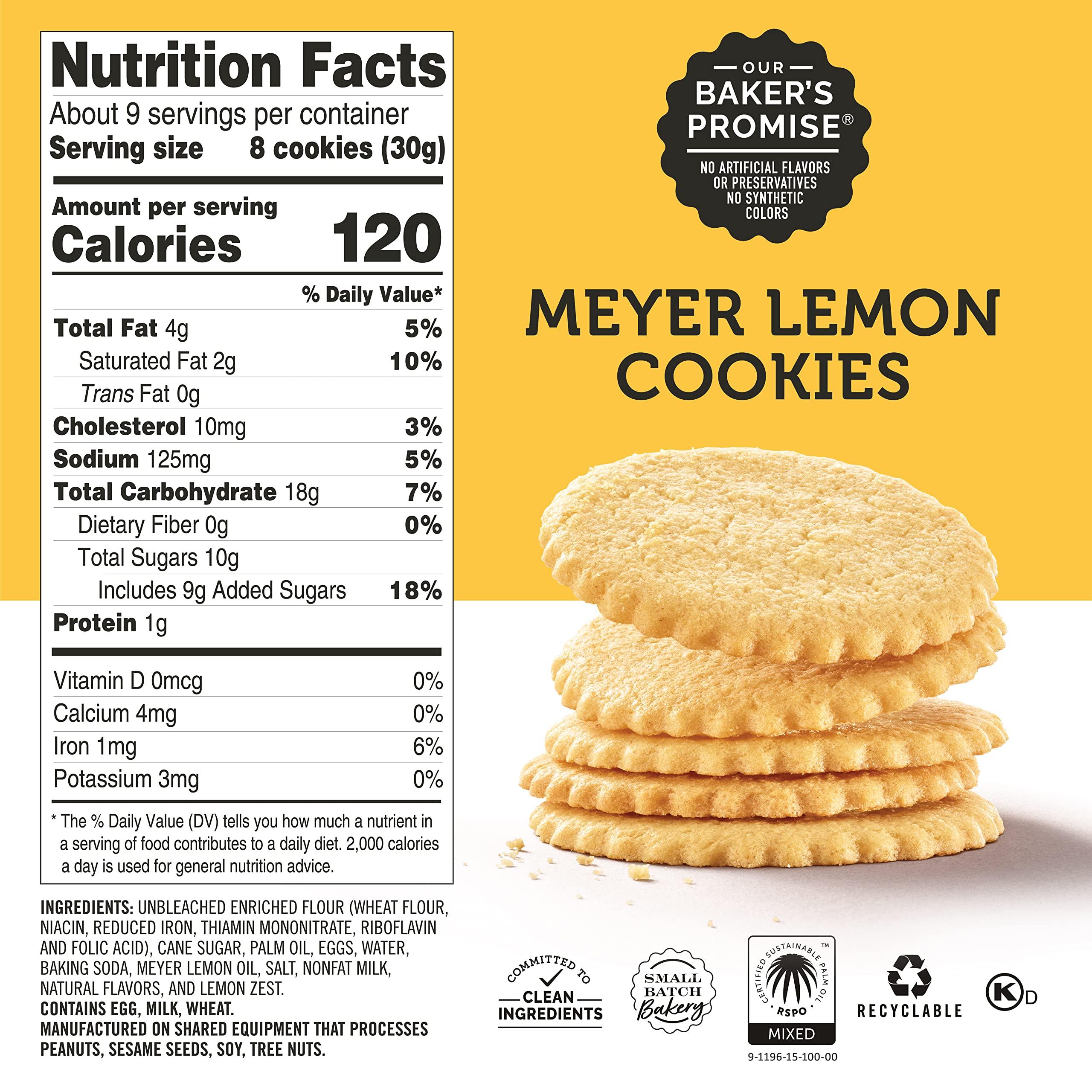 Dewey's Bakery Meyer Lemon & Key Lime Moravian Style Thin Cookies Variety Pack, Bakery Fresh with Real Simple Ingredients, Low Calorie Snack, No Artificial Flavors or Synthetic Colors, 9oz (Pack of 2) - Image 2