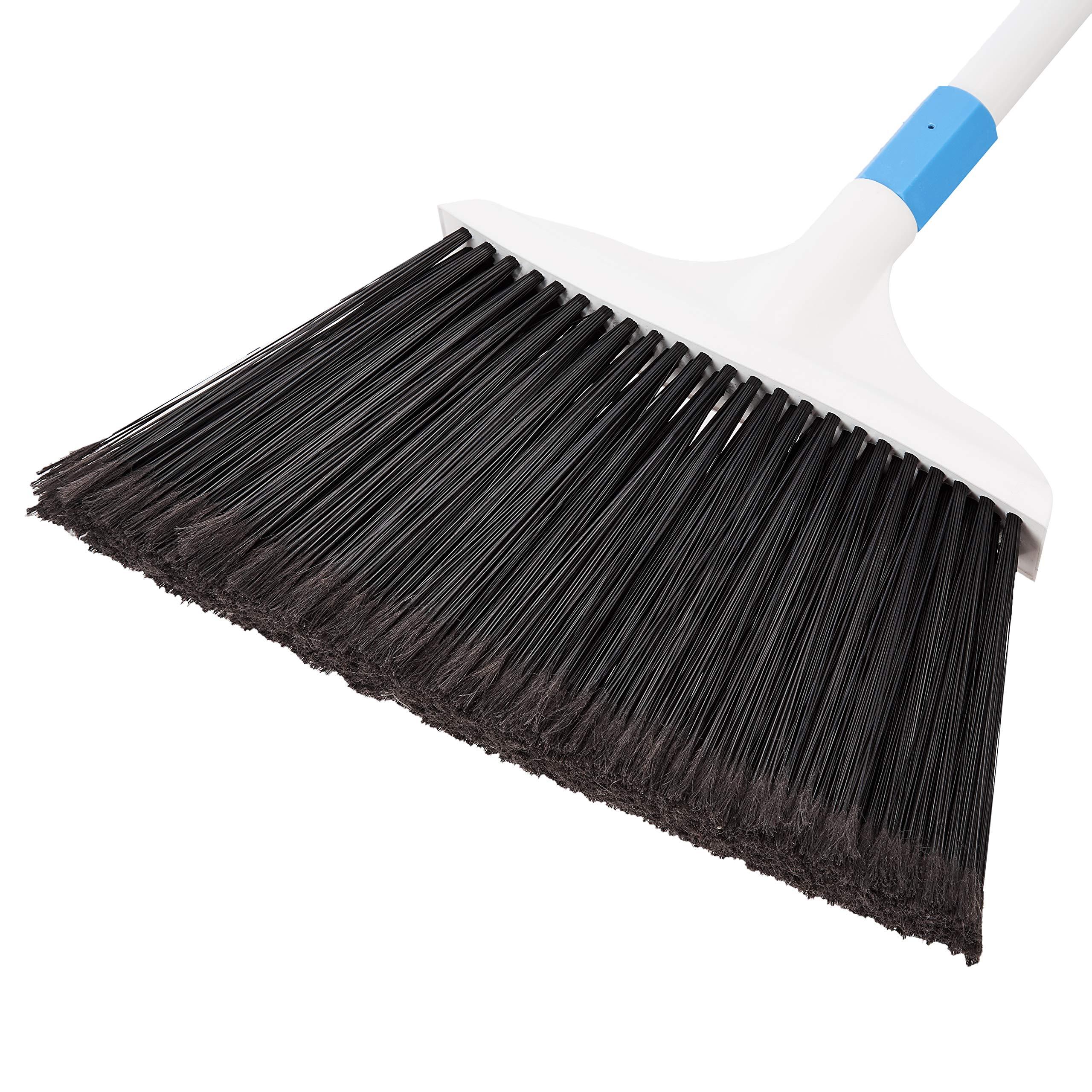 Amazon Basics Heavy-Duty Broom, Blue and White - Image 4