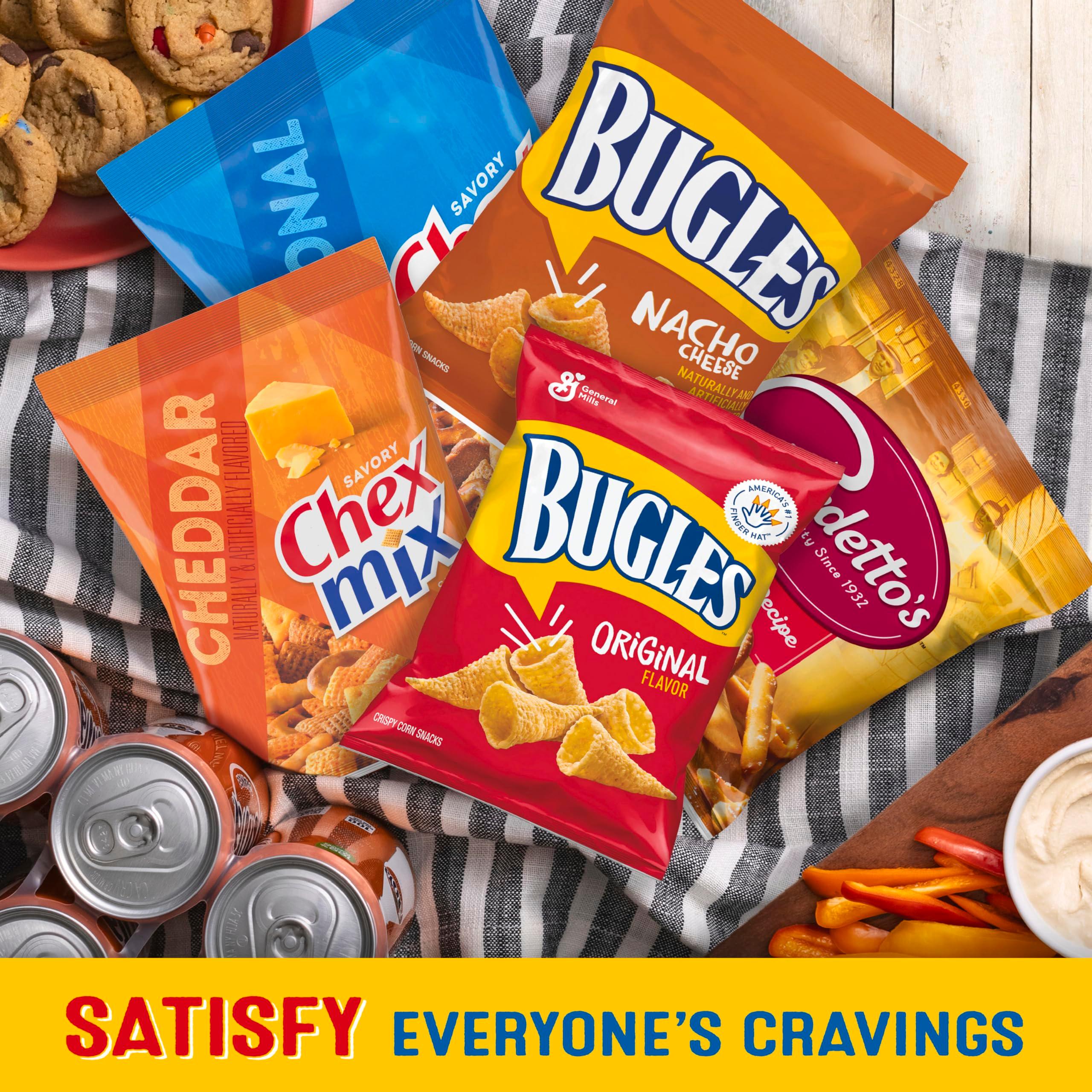 Classic Mix Snack Variety Pack, Bugles Original and Nacho Cheese, Gardetto's Original Recipe, Chex Mix Traditional and Cheddar, 20 Ct, 28 oz - Image 6