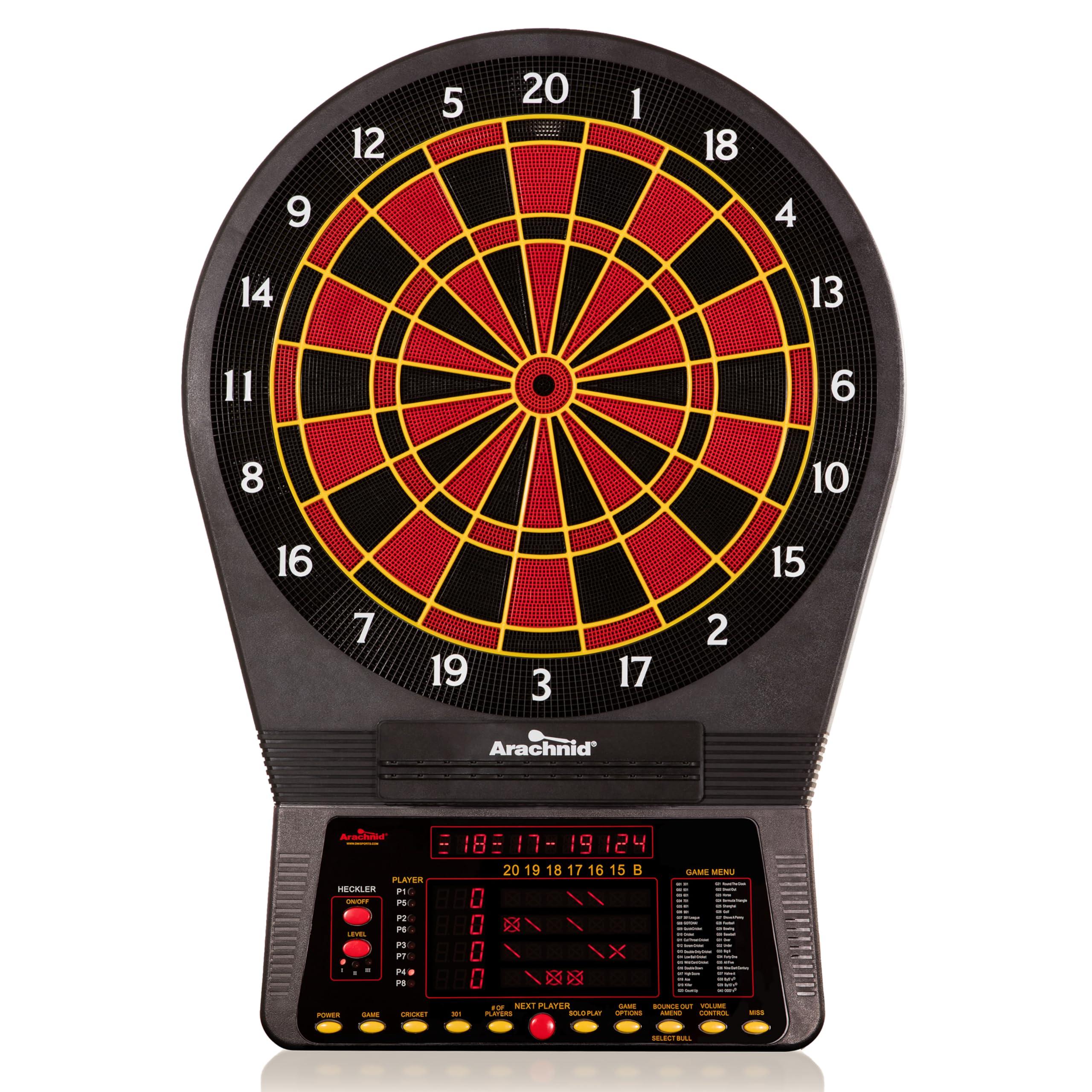 Arachnid Cricket Pro 800 Electronic Dartboard with NylonTough Segments for Improved Durability and Playability and Micro-Thin Segment Dividers for Reduced Bounce-Outs