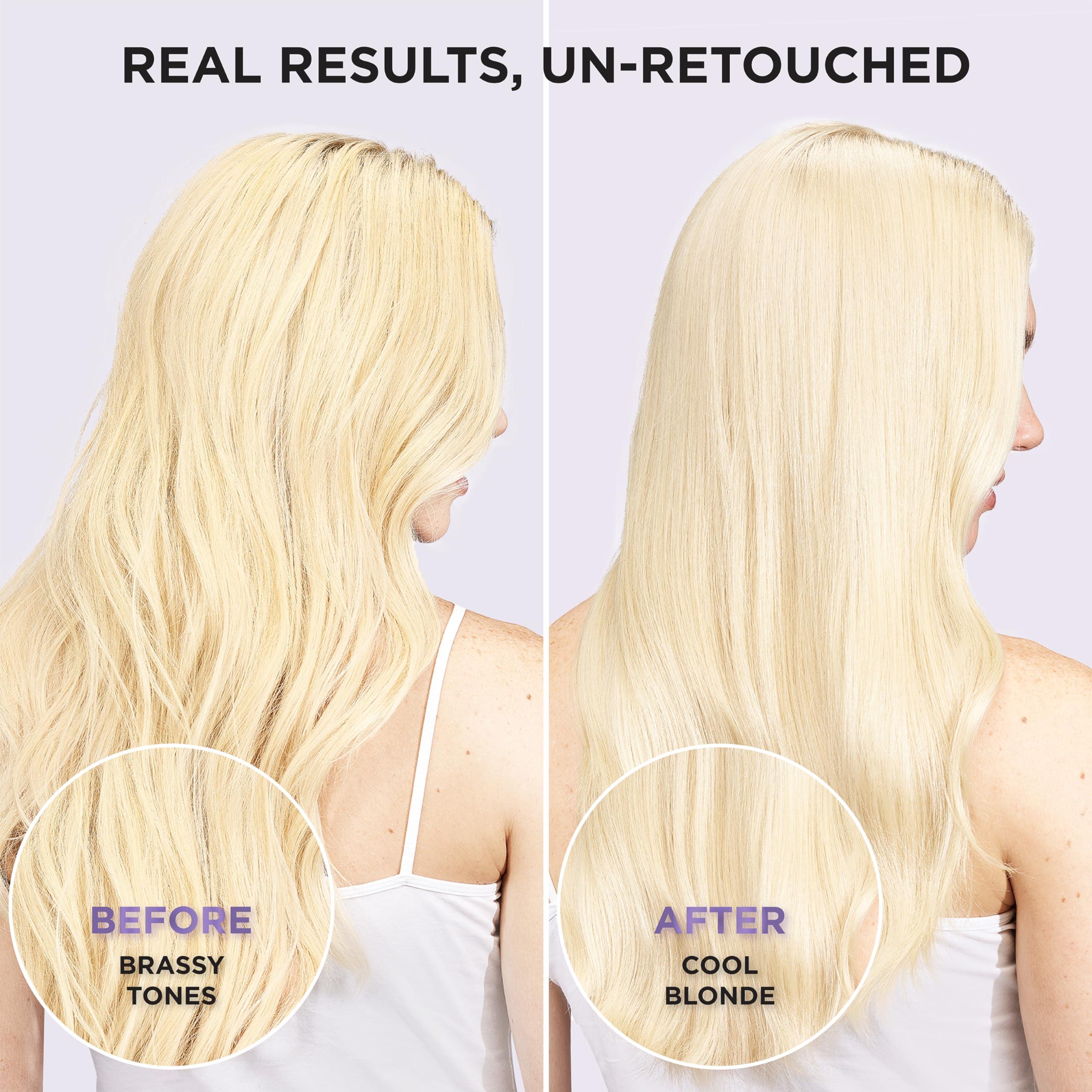 L’Oreal Paris Sulfate Free Brass Toning Purple Conditioner for Blonde, Bleached, Silver, or Brown Highlighted Hair, EverPure, 23 Fl Oz (Packaging May Vary) - Image 2
