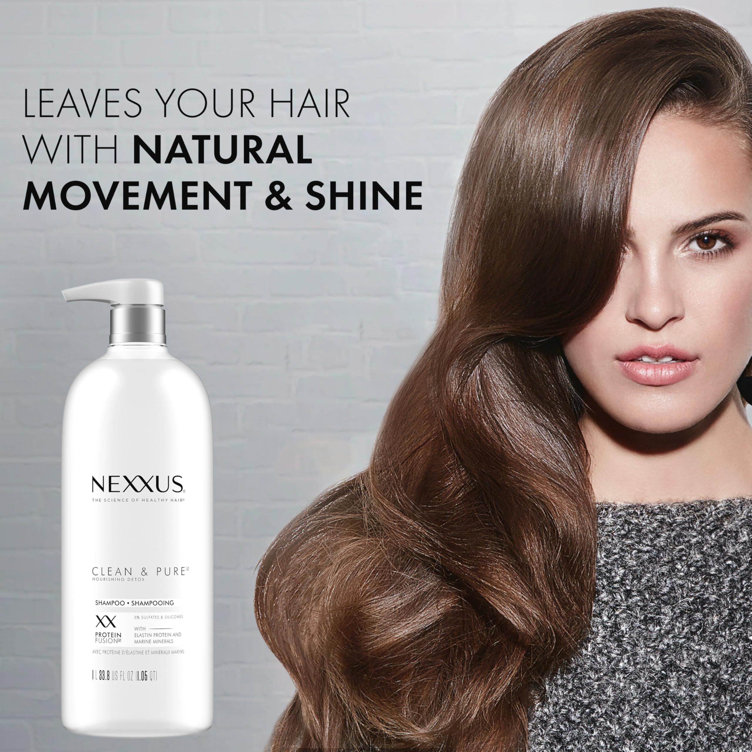 Nexxus Clean and Pure Clarifying Shampoo, With ProteinFusion, Nourished Hair Care Silicone, Dye And Paraben Free 33.8 oz - Image 5