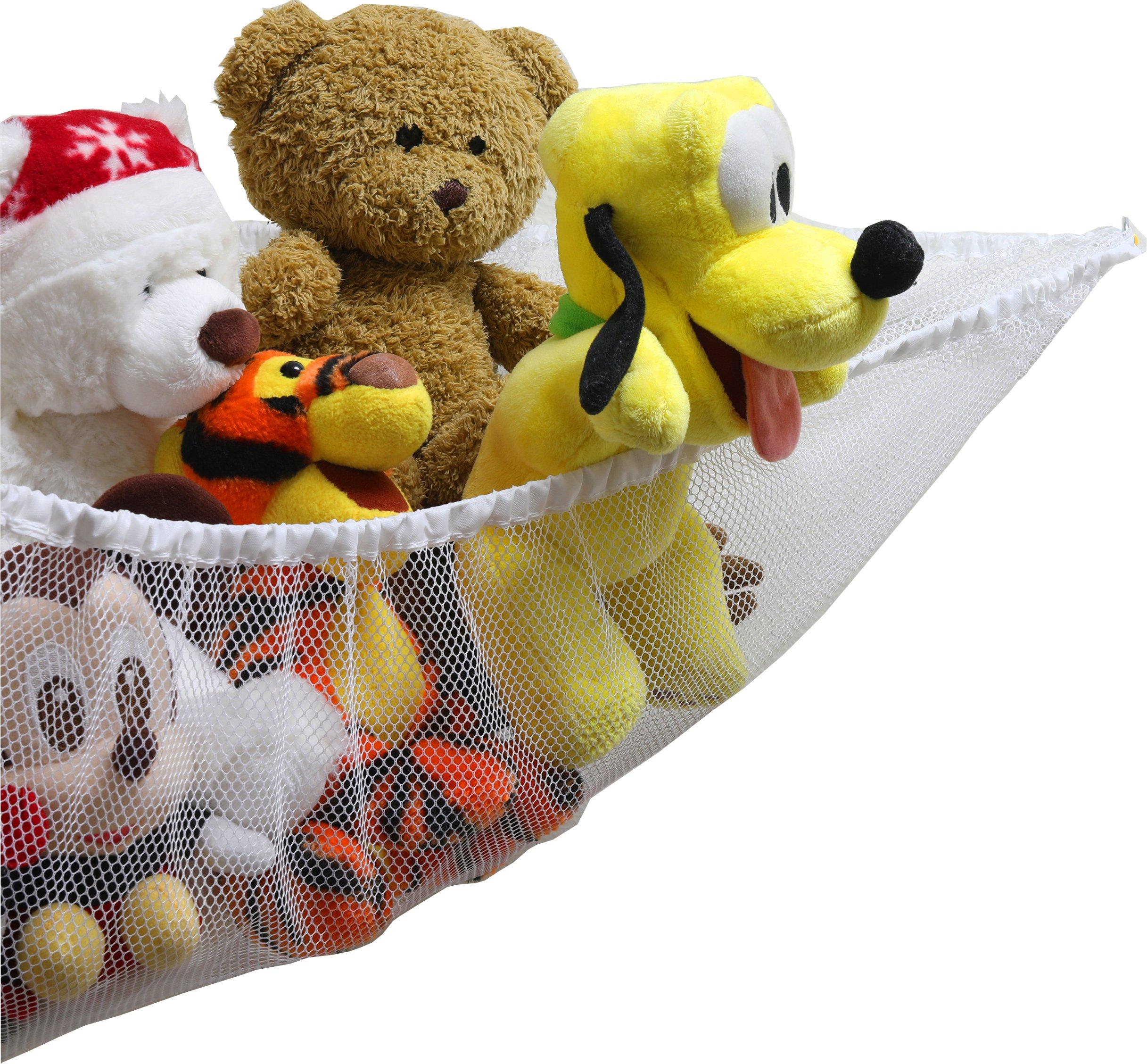 Simple Houseware 2 PK - Stuffed Animals Jumbo Toy Storage Hammock, White - Image 4
