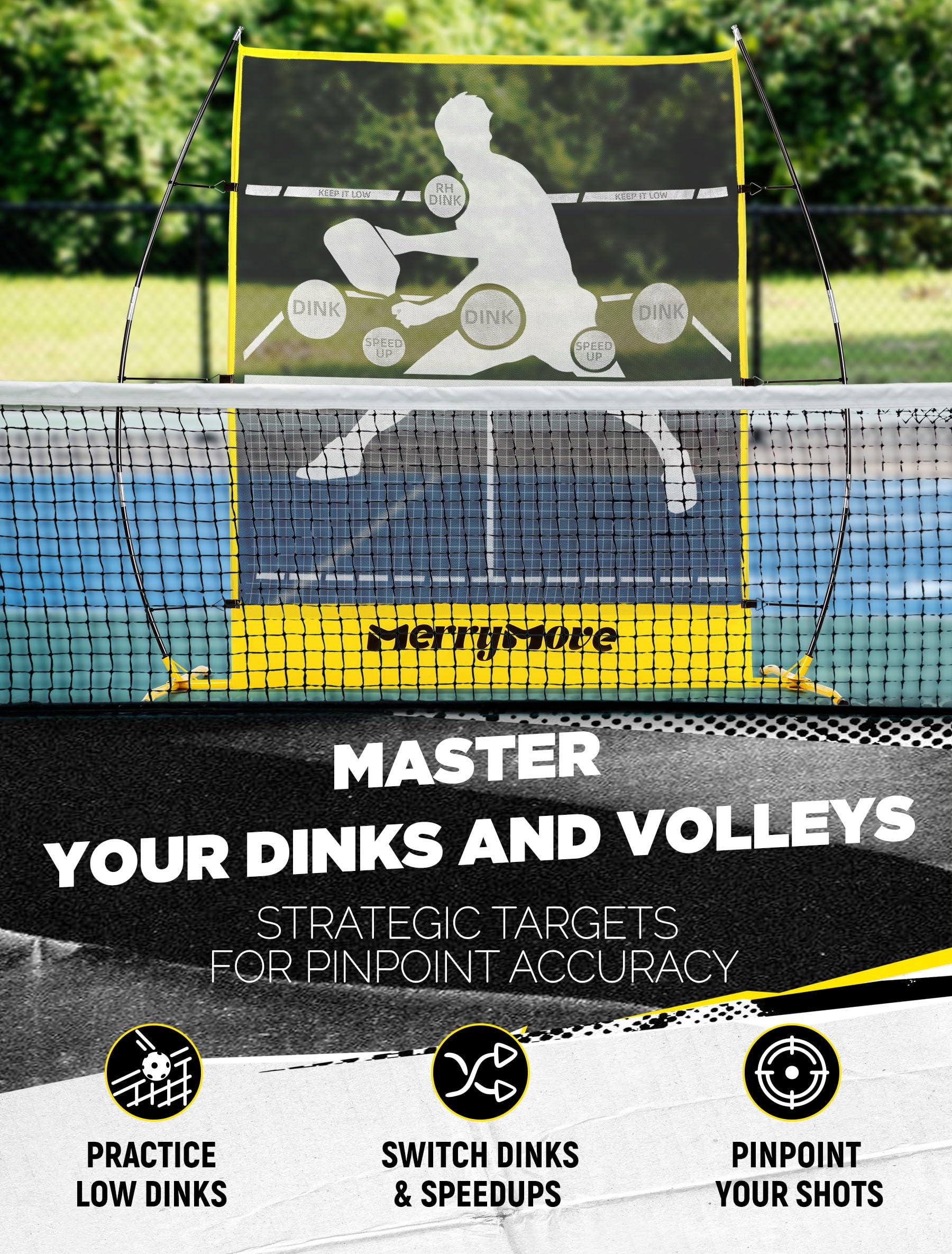 MerryMove Pickleball Practice Rebounder Net: Pickleball Rebounder or 6FT Mini Pickleball Net Portable for Outdoor Driveway Backyard and Indoor Garage - 2in1 Trainer for Dink Volley Training - Image 4