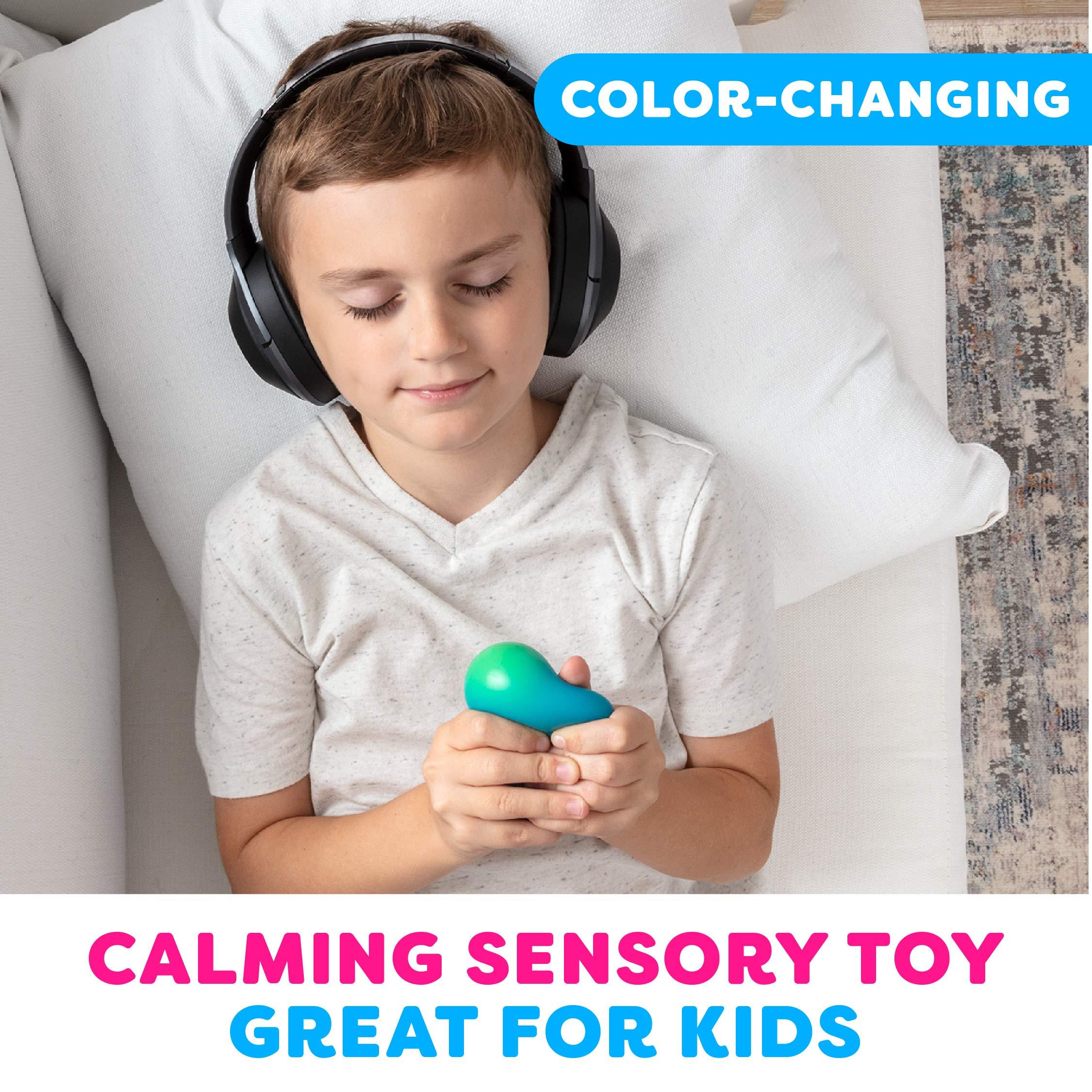 Power Your Fun Arggh Mini Stress Balls for Adults and Kids - 3pk Squishy Stress Balls, Color Changing Resistance Fidget Toys, Sensory Stress Relief Squeeze Toys Squishy Toy (Yellow, Pink, Blue) - Image 5