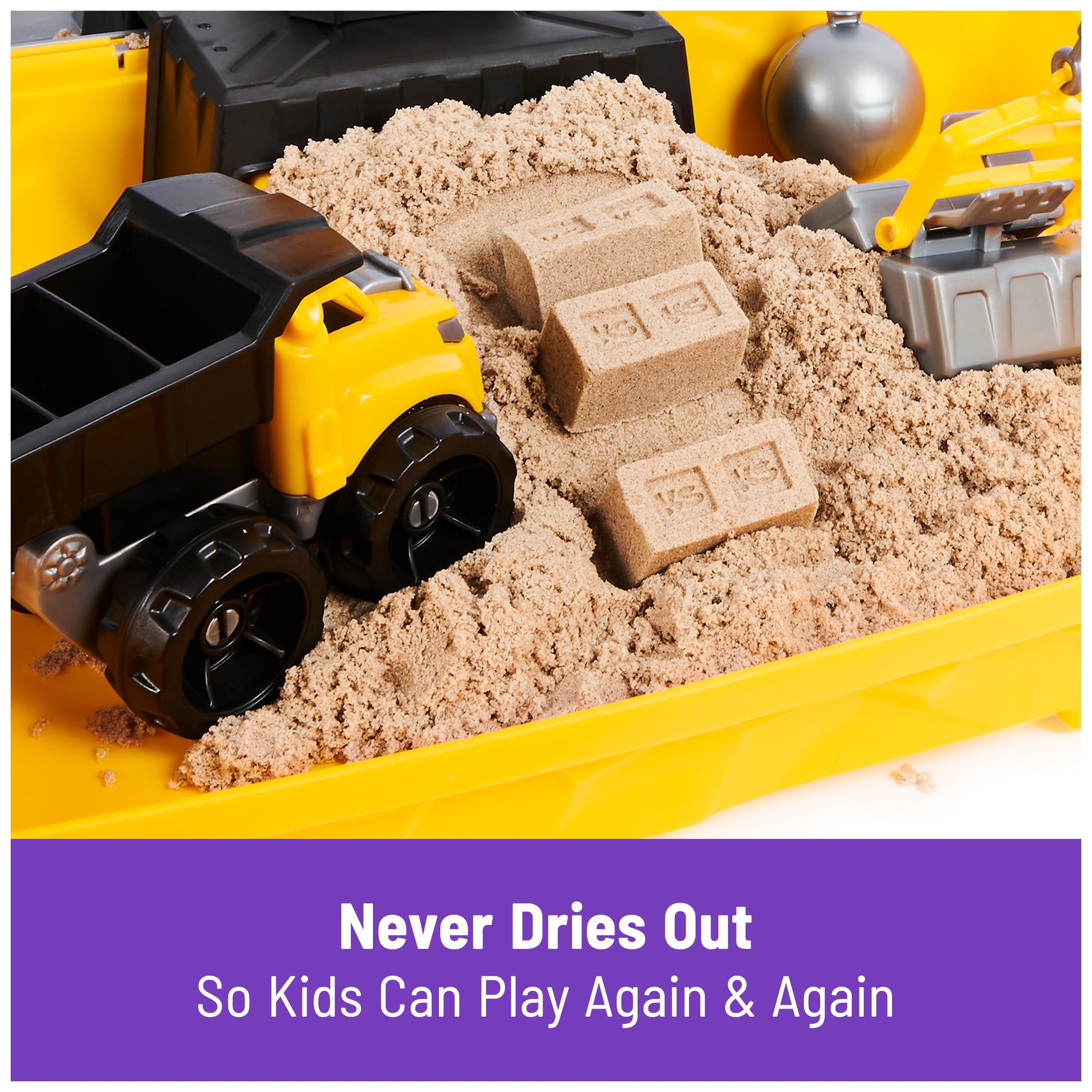 Kinetic Sand, Construction Site Folding Sandbox with 2lbs Play Sand & Toy Truck, Sensory Toys for Kids Ages 3 and up - Image 7