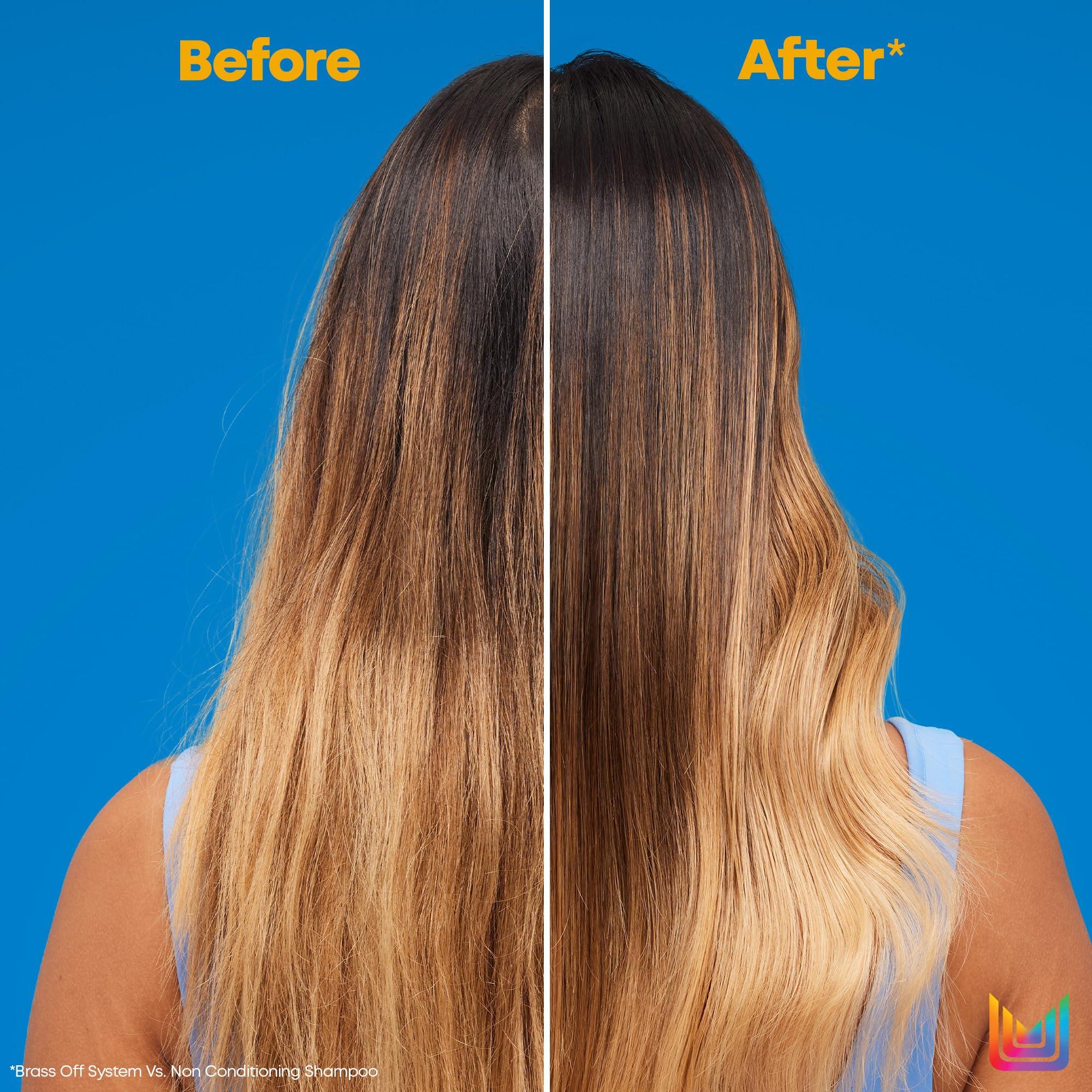 Matrix Brass Off Toning Blue Shampoo - Refreshes and Neutralizes Brassy Tones, For Color Treated Hair, Lightened Brunettes or Dark Blondes - Image 3