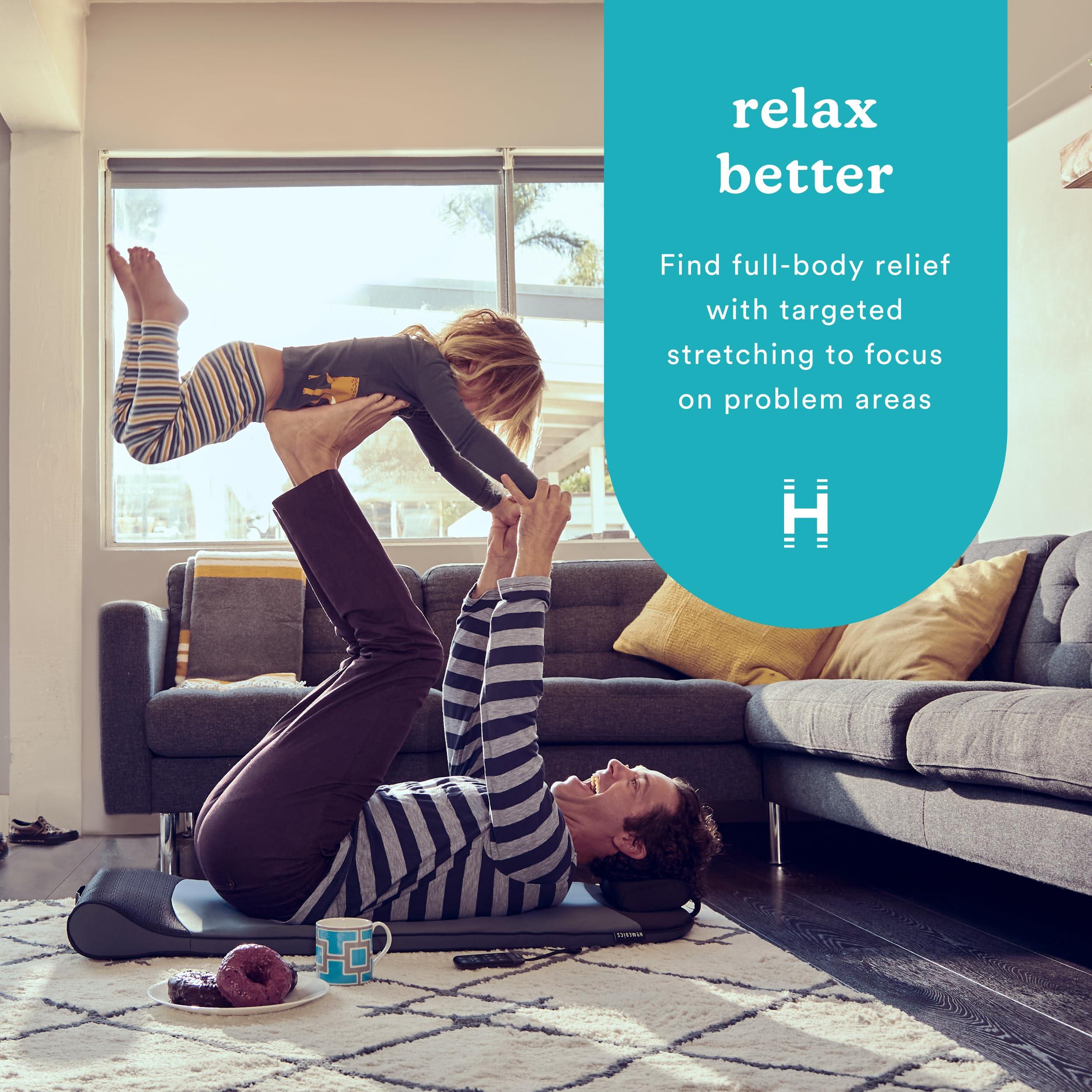 HoMedics Body Flex Back Stretching Mat with Heat, 6 Stretching Programs and 3 Intensity Levels with Removable Memory Foam Pillow for Full Body Coverage, Portable for Yoga, Athletes, Home Gym - Image 2