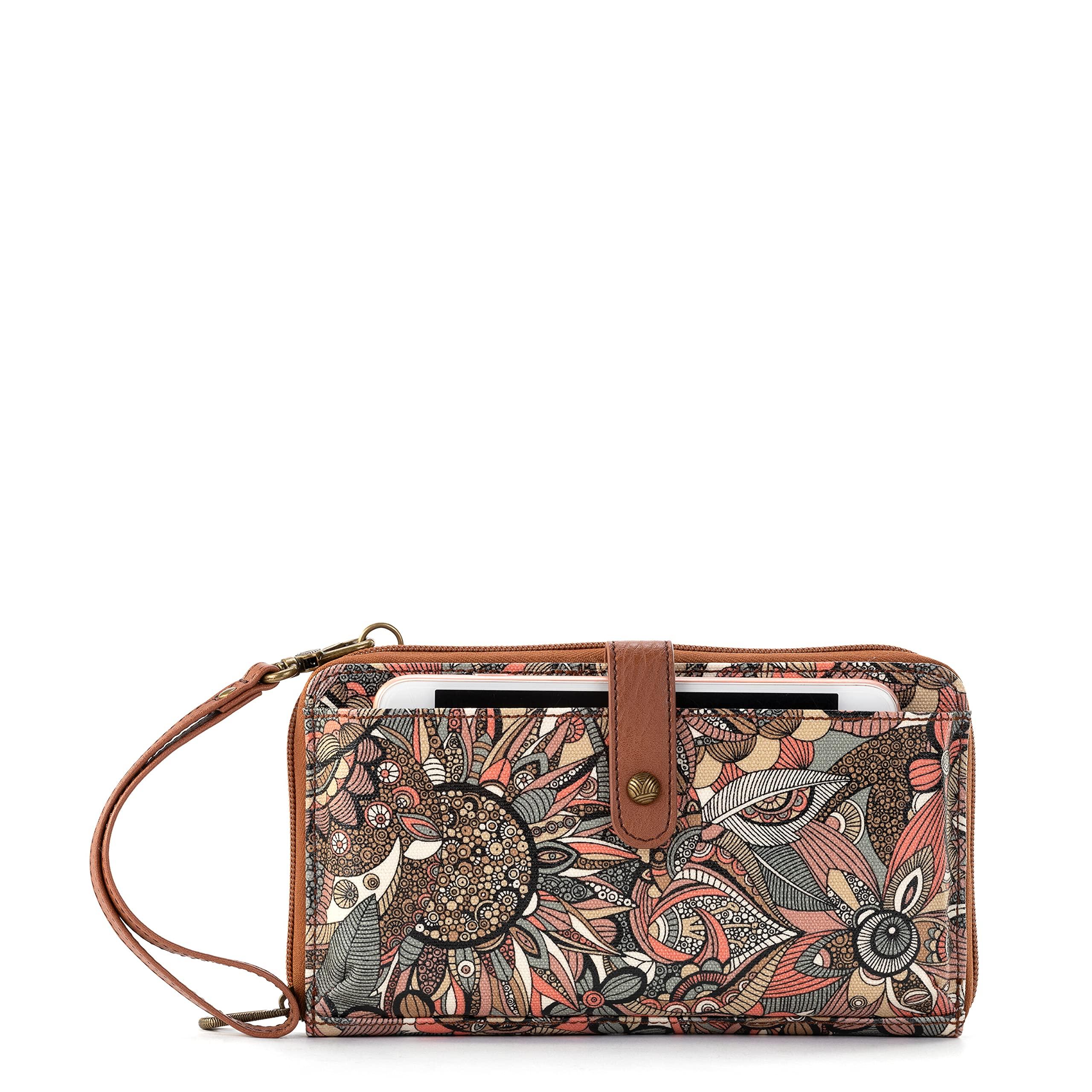 Sakroots Artist Circle Smartphone Crossbody in Eco Twill, Detachable Wristlet Strap