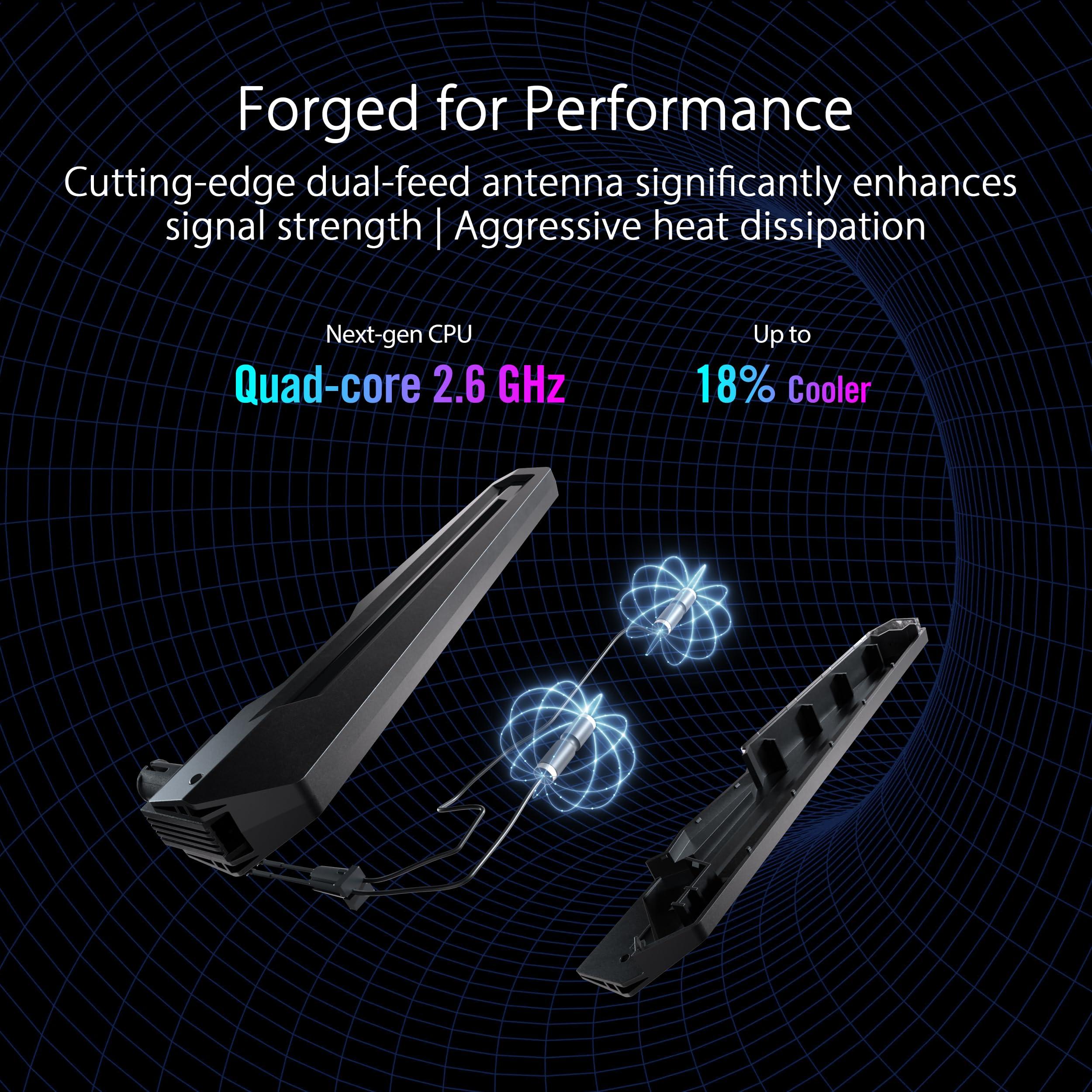 ASUS ROG Rapture GT-BE98 PRO First Quad-Band WiFi 7 Gaming Router supports 320MHz, Dual 10G Port, Triple-level Game Acceleration, Mobile Game Mode, Subscription-Free Security, AiMesh, and VPN features - Image 3