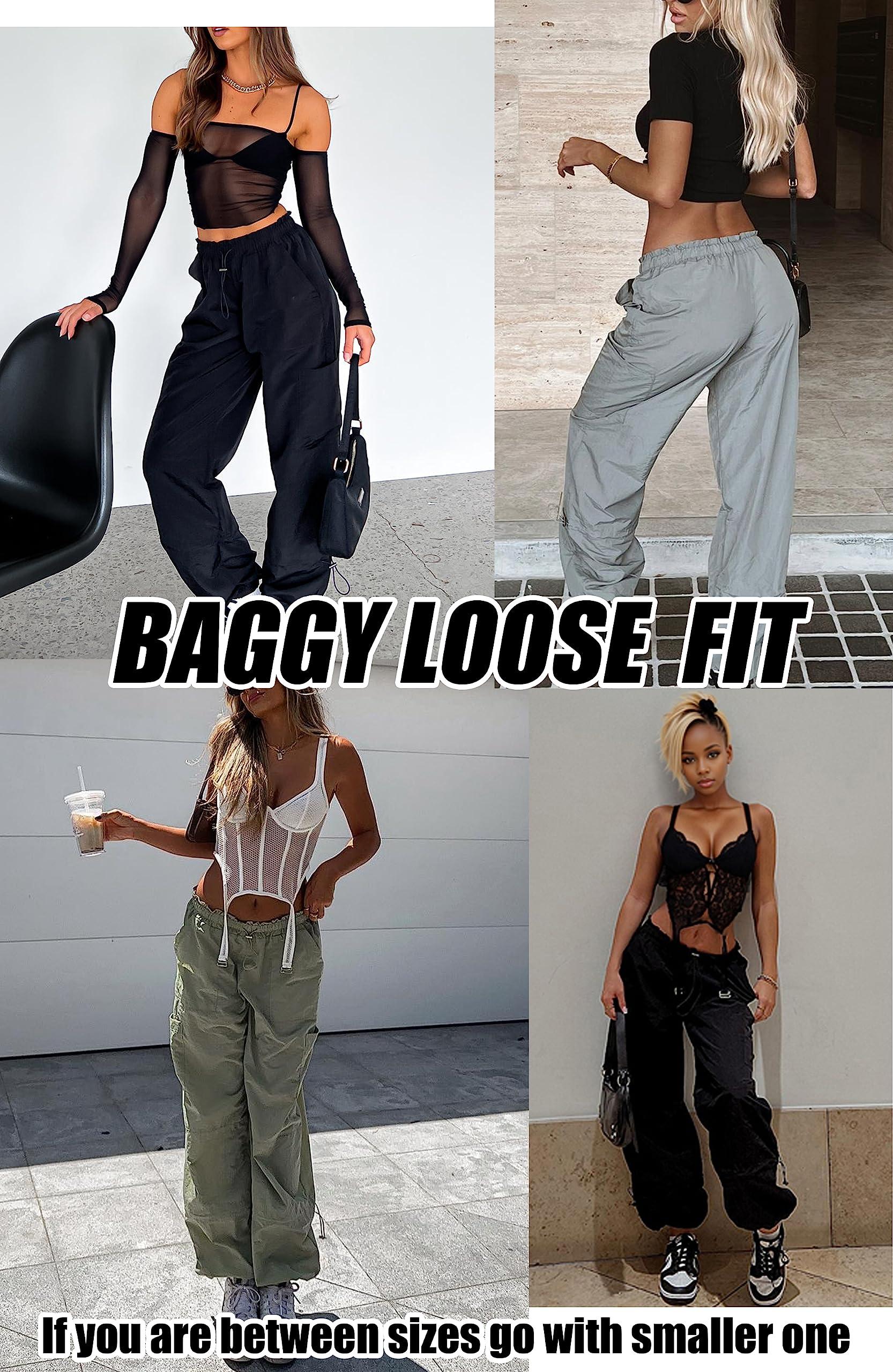DISCIPBUSH Cargo Pants Women Baggy - Parachute Pants for Women, Rave Pants Y2K Pants, Festival Outfits for Women - Image 6
