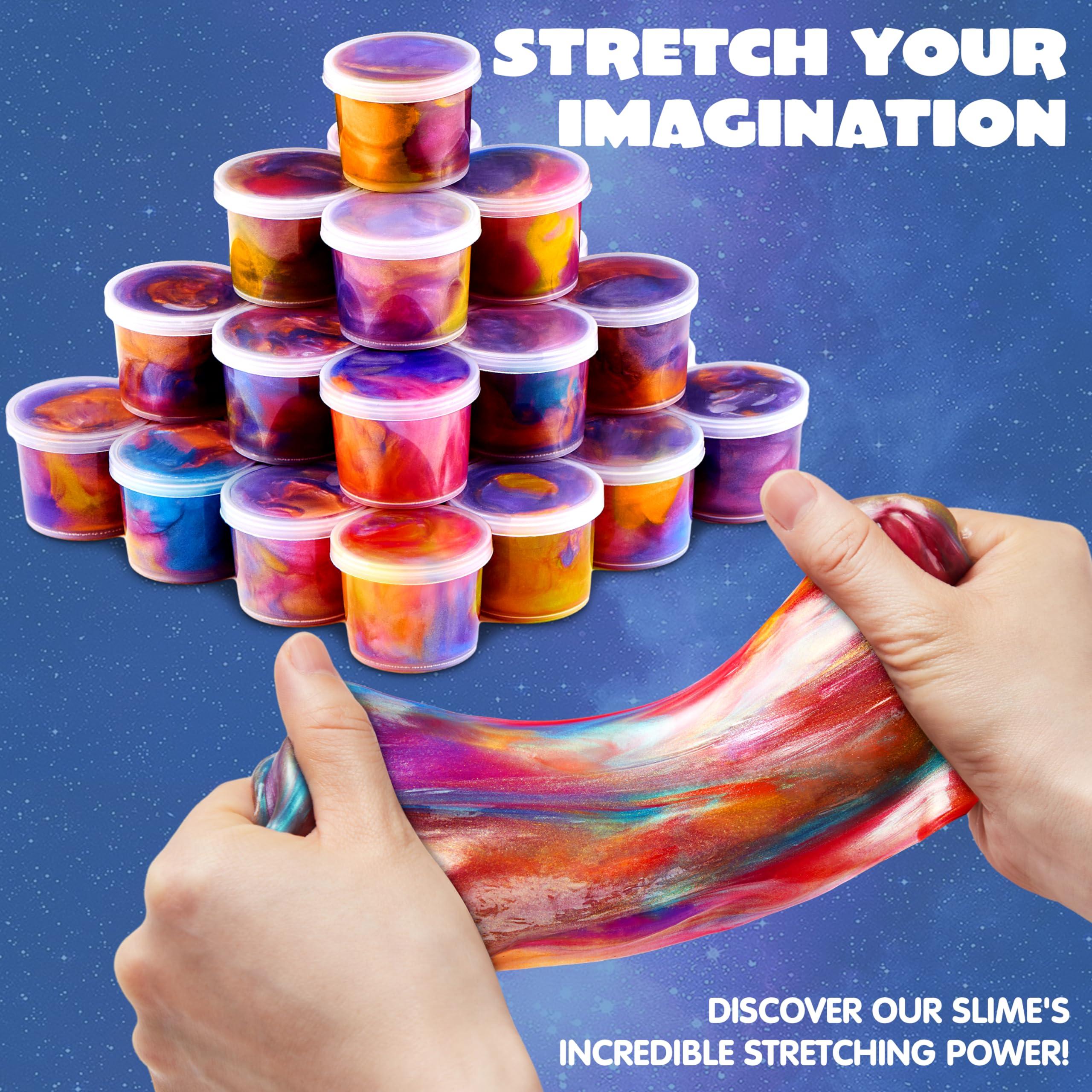 JOYIN Slime Party Favors, 36 Pack Galaxy Slime Cup - Stretchy, Non-Sticky, Mess-Free, Stress Relief, and Safe - Toys for Girls and Boys - Classroom Reward, Party Supplies - Image 5