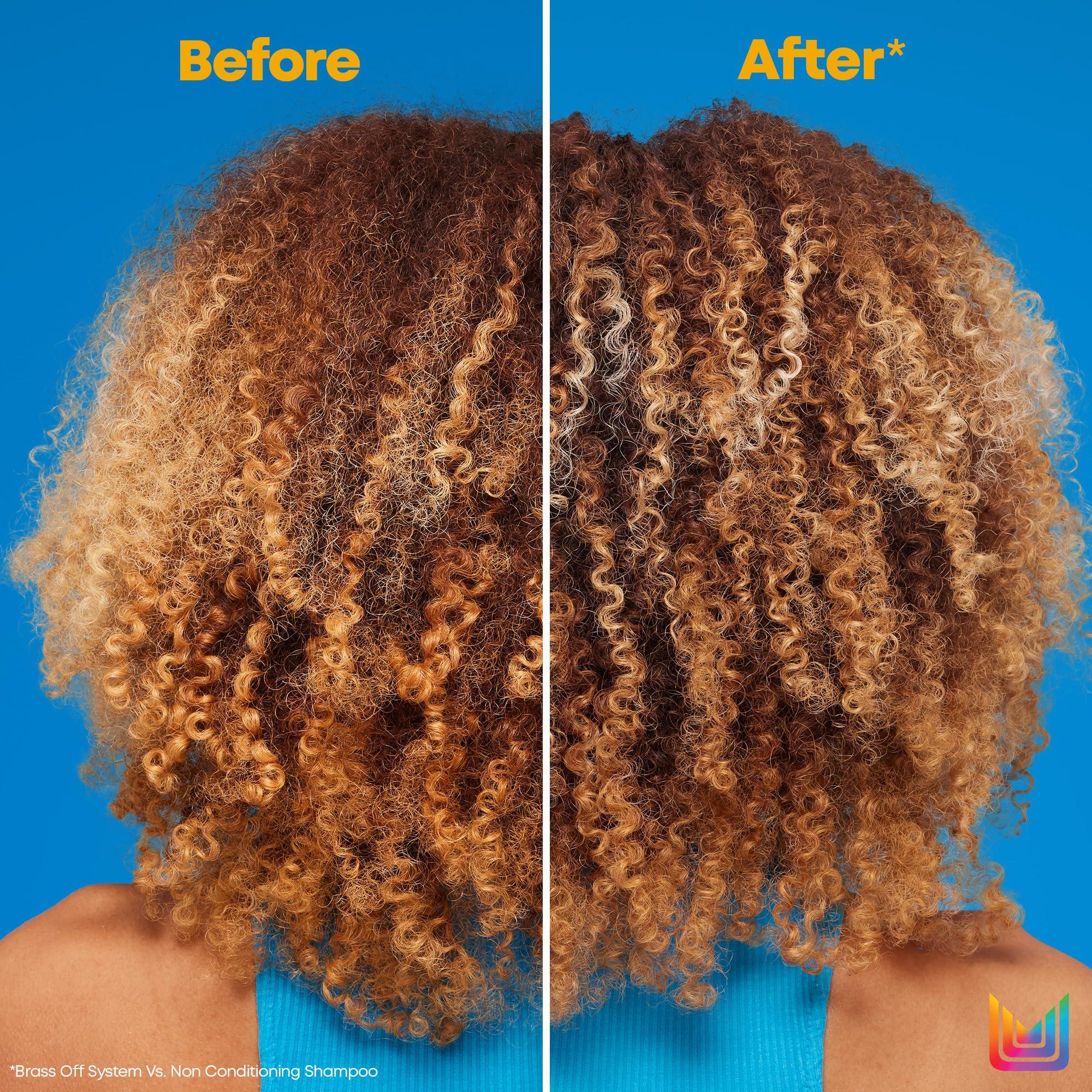 Matrix Brass Off Toning Blue Shampoo - Refreshes and Neutralizes Brassy Tones, For Color Treated Hair, Lightened Brunettes or Dark Blondes - Image 2