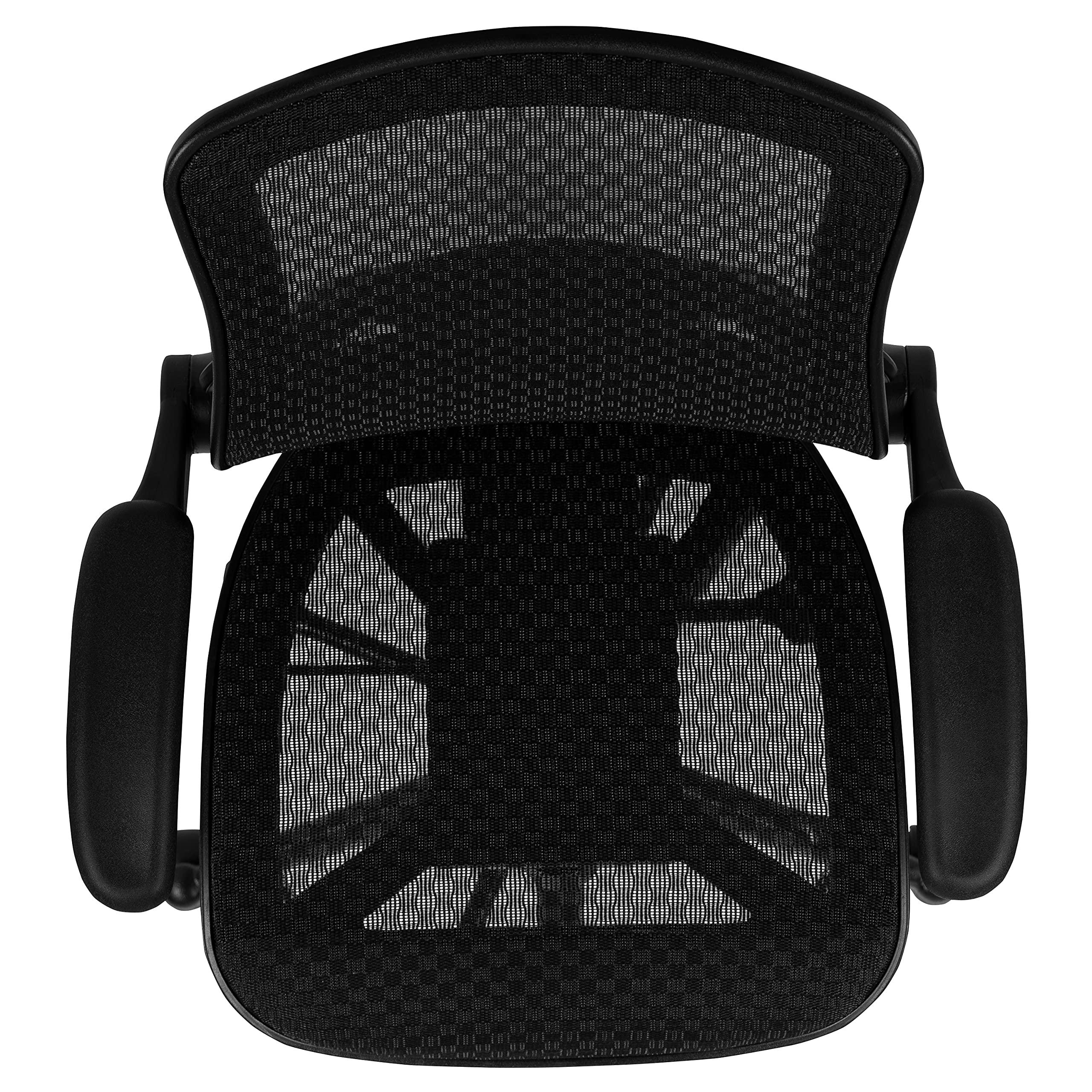 Flash Furniture Waylon Mid-Back Swivel Office Chair with Adjustable Foot Ring and Seat Height, Ergonomic Executive Chair with Armrests, Black - Image 14