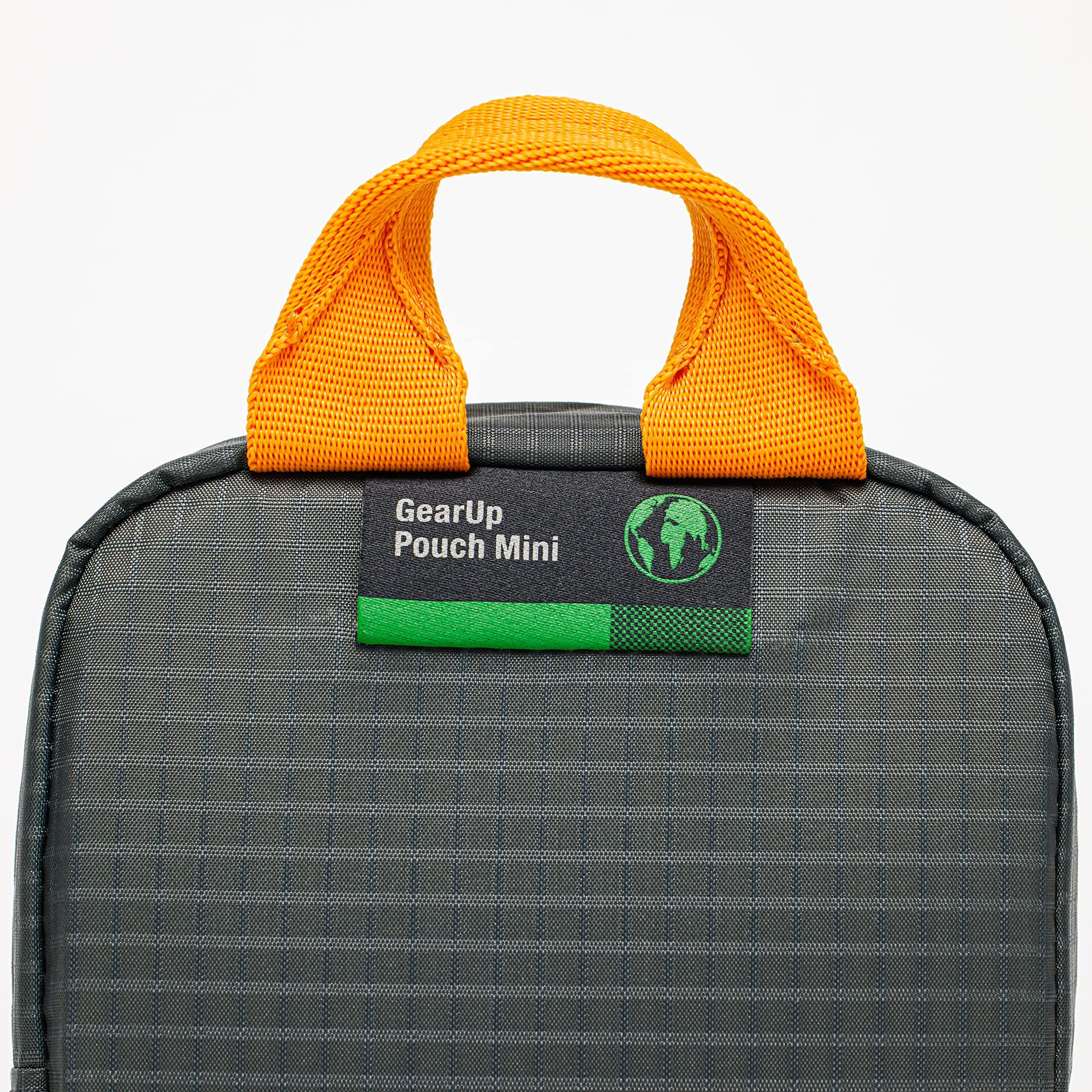 Lowepro GearUp Pouch Mini, Travel Essentials, Travel Case for Phone Cords, Cables, Adapters, USB Sticks, Smartphone Accessories, Made of Recycled Fabric, Grey - Image 3