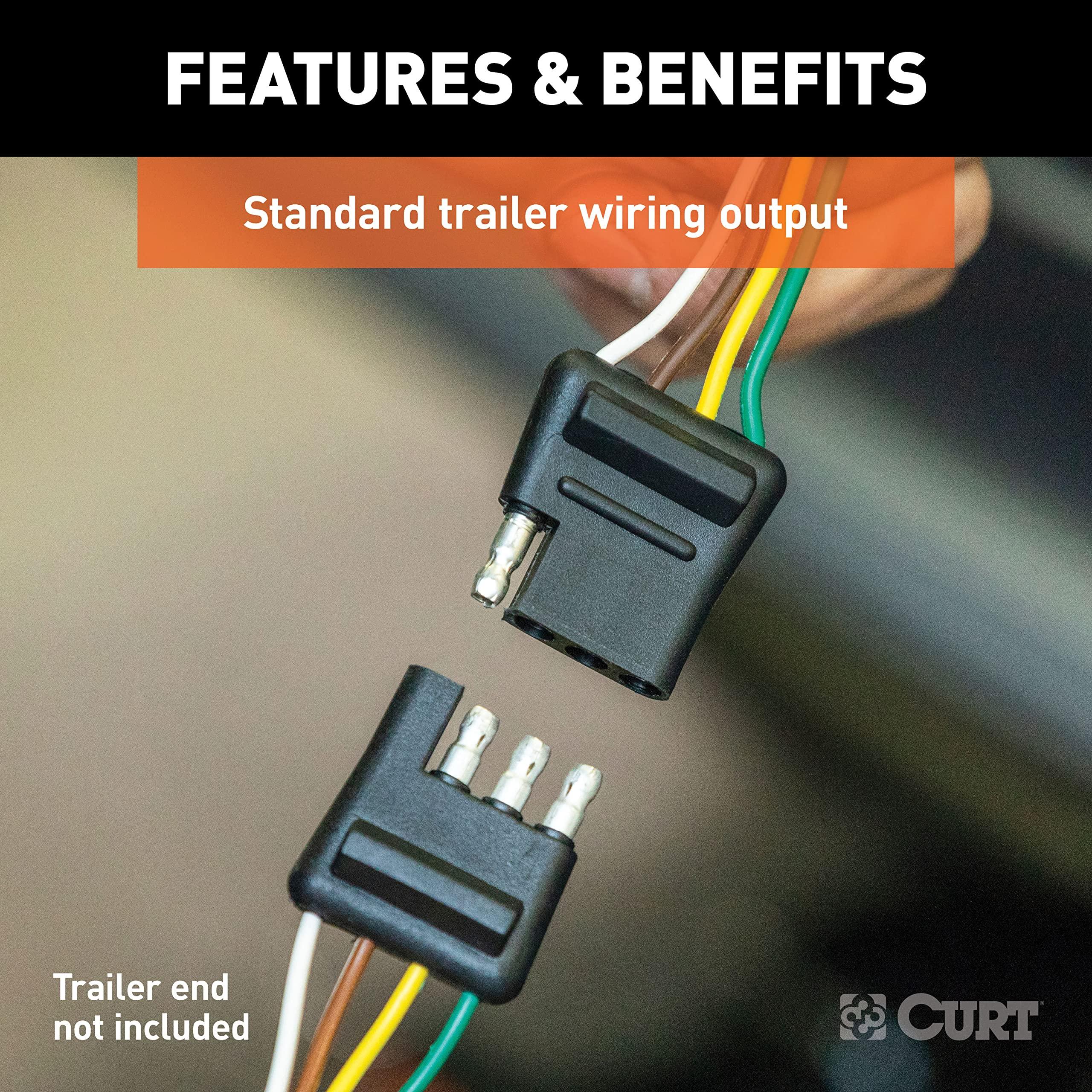 CURT 56478 Vehicle-Side Custom 4-Pin Trailer Wiring Harness, Fits Select Ram ProMaster 1500, 2500, 3500, Black - Image 3