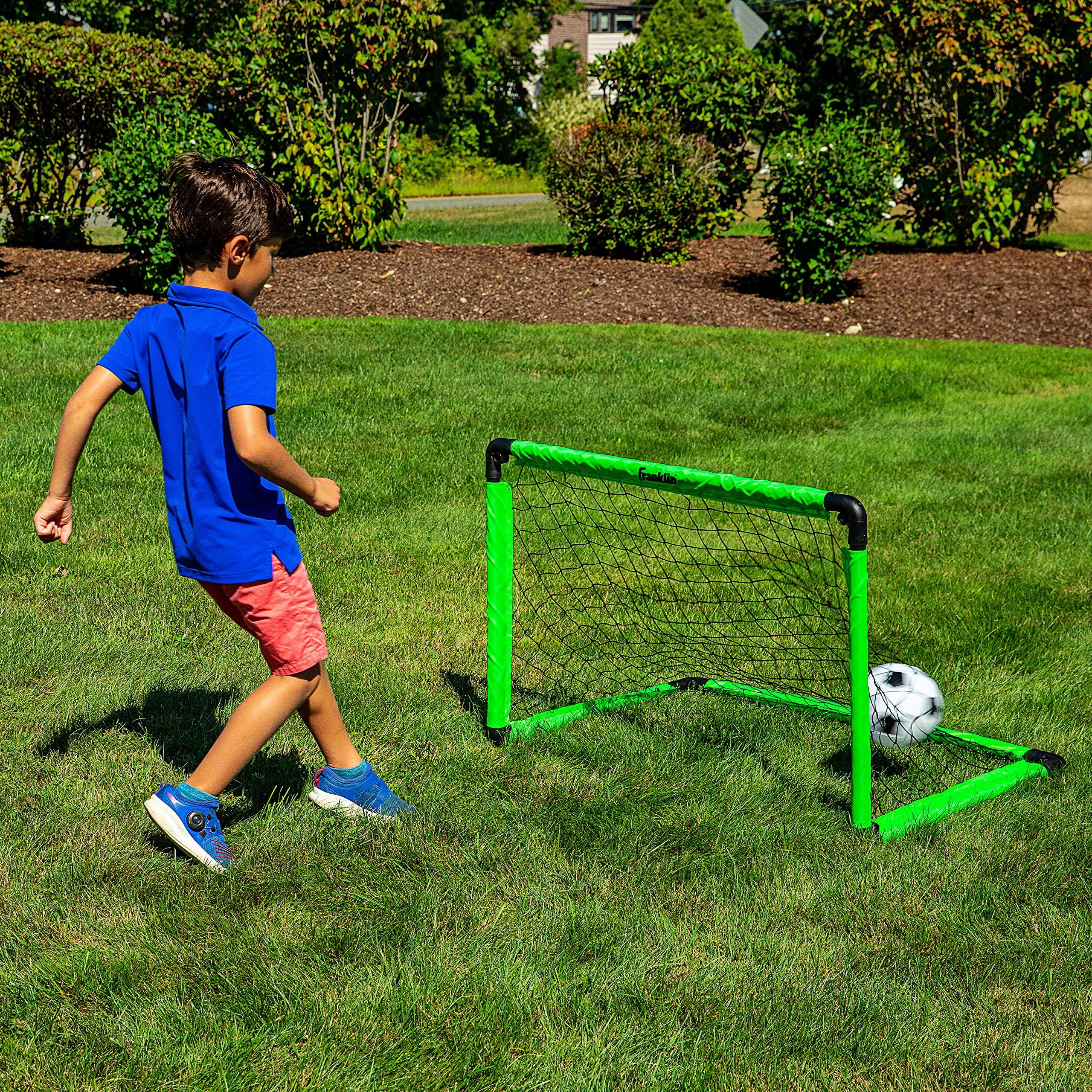 Franklin Sports Kids Mini Soccer Goal Set - Backyard + Indoor Mini Net and Ball Set with Pump - Portable Folding Youth Soccer Goal - Perfect Kids Toy - 36" x 24" - Image 6
